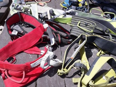 climbing harnesses. medium mens
