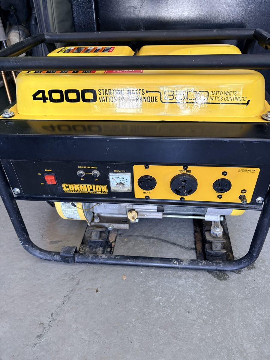 Champion 4000 start 3500 watt generator