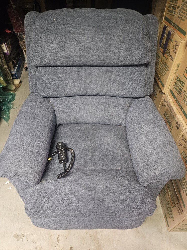 Lazboy Denim Blue Luxury Reclining Lift Chair