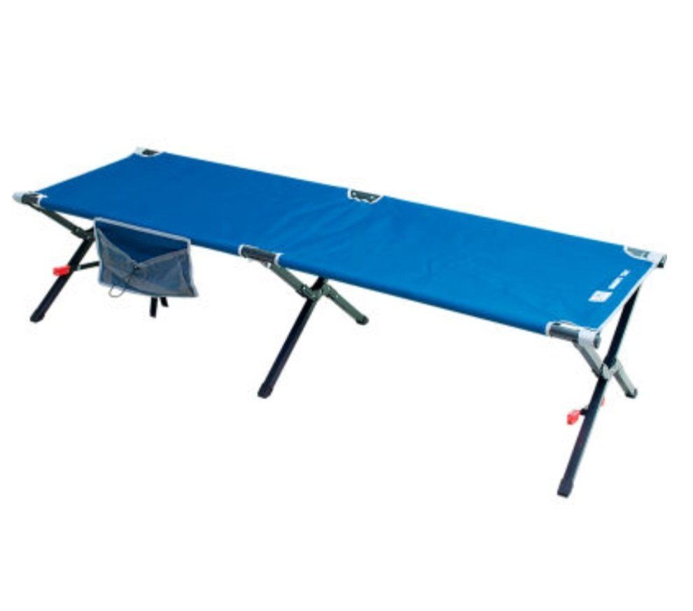RIO / ShelterLogic - C402-401-1 - Gear Smart Camping Cot Cool Blue 300 Lbs Capacity 76"W x 26"D x 17-1/3"H. Excellent Conditions