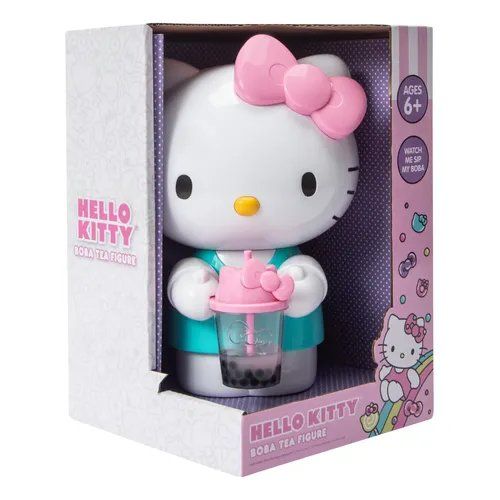 Hello Kitty Boba Tea Figure - Ages 6+ - Watch Me Sip My Boba