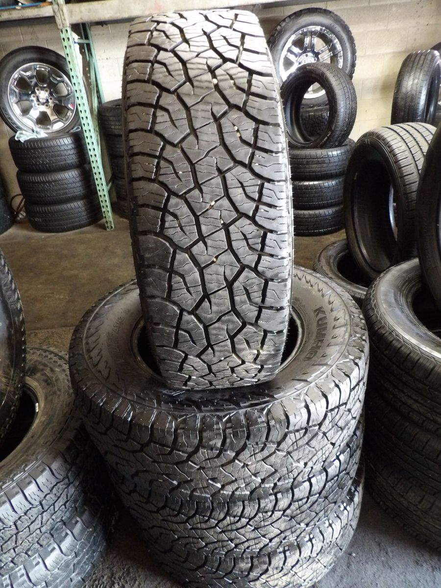 265/70R17 KUMHO ROAD AVENTURE A/T52 SET OF USED TIRES 