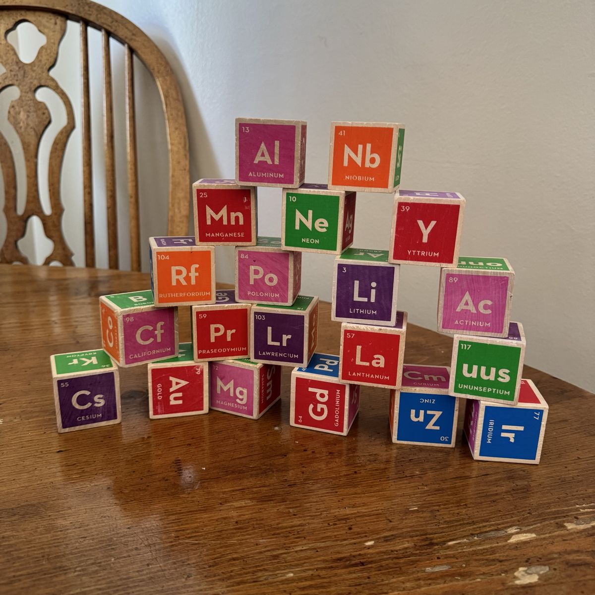 Uncle Goose Periodic Table Blocks 20 Total Toy Blocks