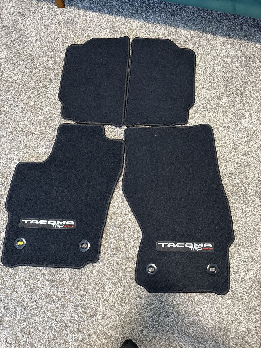 2025 Toyota Tacoma TRD Sport Floor Mats - Black Carpet Set (4 pcs)