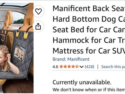 Back seat protector for dogs