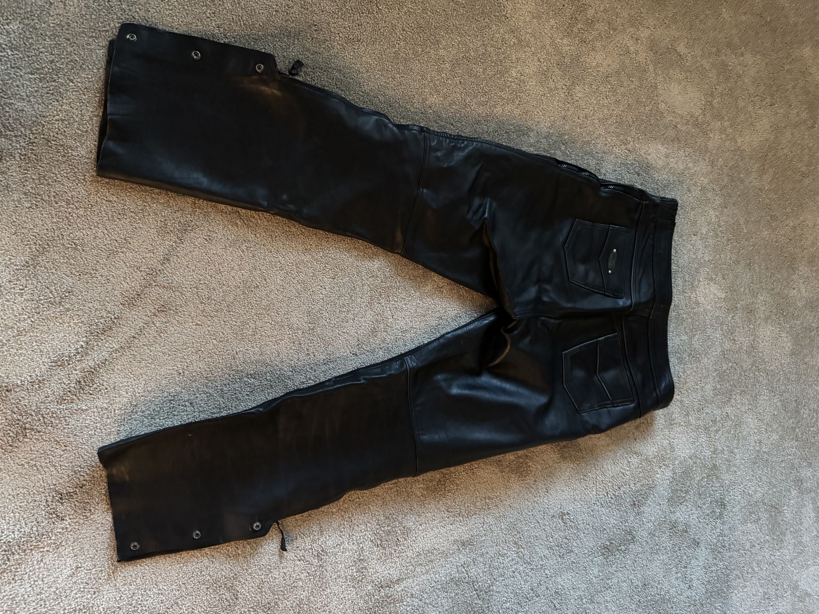 Joe Rocket Black Leather Over Pants in Mens size 34