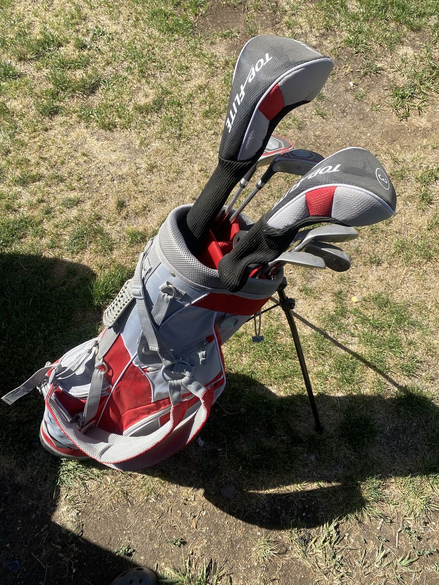 Top Flight beginner bag and clubs, etc