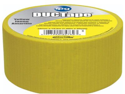 4 ROLLS of IPG DUCTape Yellow Duct Tape 1.88in x 20yd (48mm x 18.2m) (Each Roll)