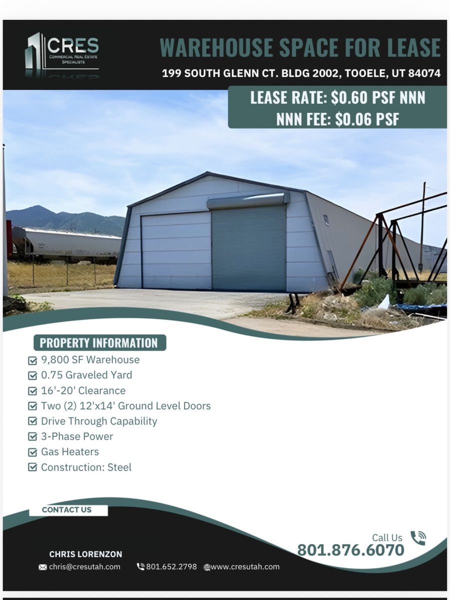 WAREHOUSE SPACE FOR LEASE