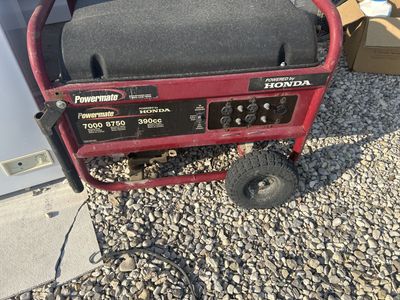 Powermate 7000 8750 Watt Portable Generator Honda 390cc Engine