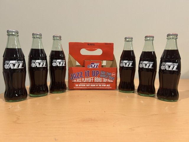 1994 Utah Jazz Complete Coke Bottle Set