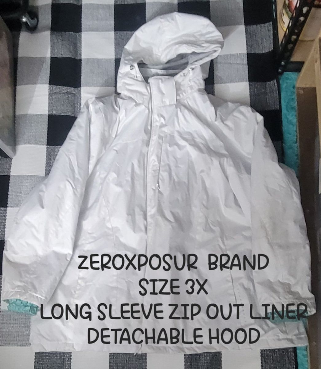 ZeroXposur Brand Size 3X Jacket with Zip Out Liner and Detachable Hood