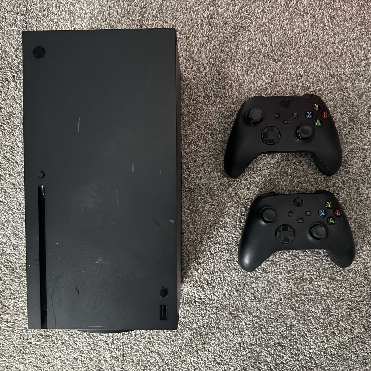 Xbox Series X and 2 Controllers