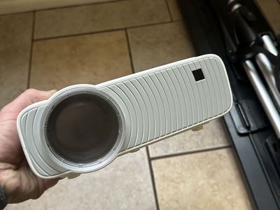 ABOX White Projector with Portable Projection Screen