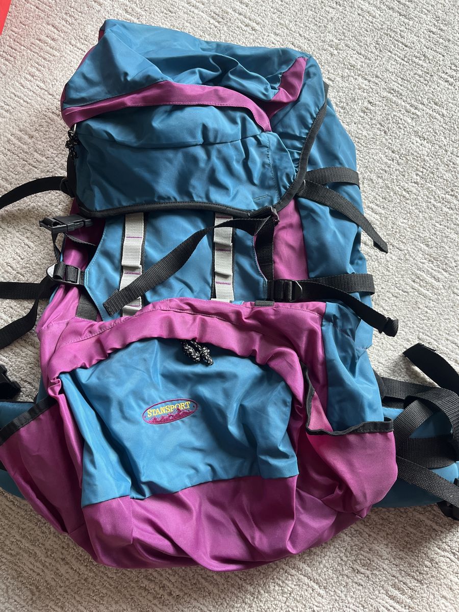 Stansport Teal & Purple Hiking Backpack with Multiple Compartments