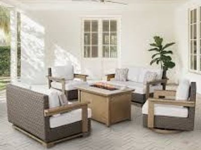 Agio Juniper 5-piece Outdoor Fire Seating Set 1934214 #106306