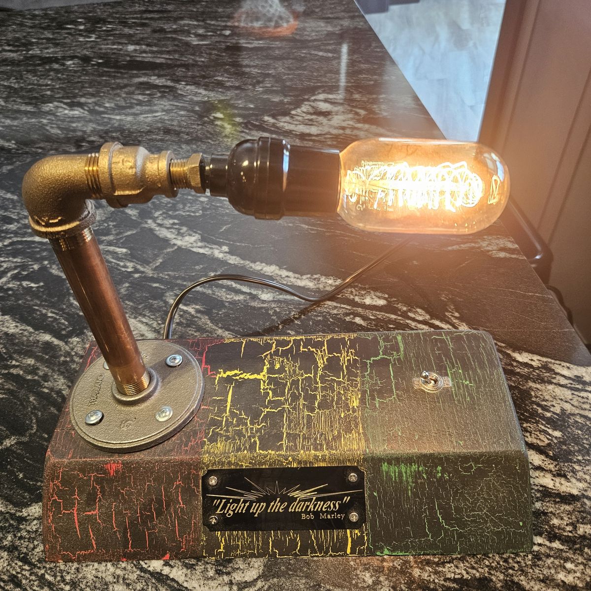 Bob Marley Industrial Reggae Lamp