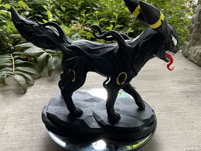 Custom Venom Umbreon Pokemon Figurine - Unique Fan Art Statue