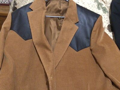 Mens Leather and Cordero Jacket Circle S Dallas Texas