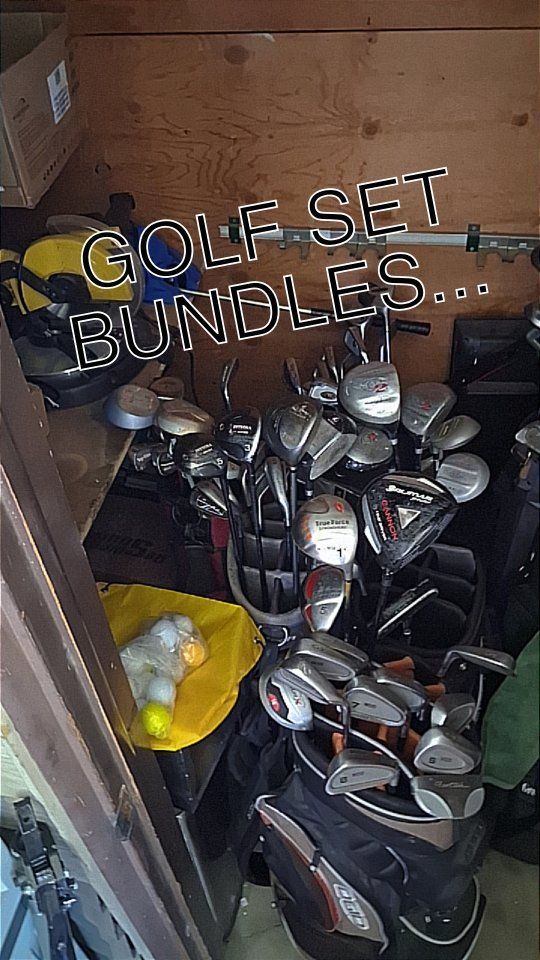 "" 7 Golf Club Sets with Bags + pull carts """ Taylormade Tommy Armor king cobra + more
