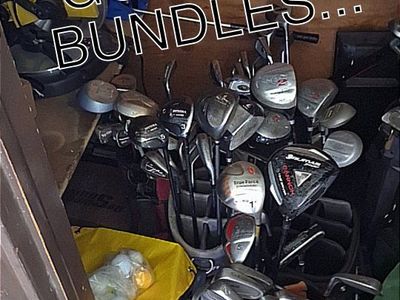 "" 7 Golf Club Sets with Bags + pull carts """ Taylormade Tommy Armor king cobra + more