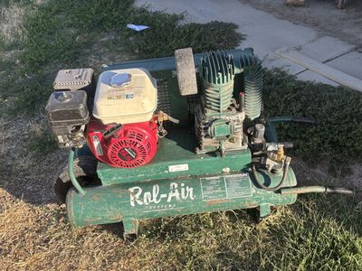 Rol-Air Gas Powered Air Compressor with Honda GX160 5.5 HP Engine