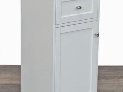 (2) Pottery Barn Marble-Top Sundry Towers