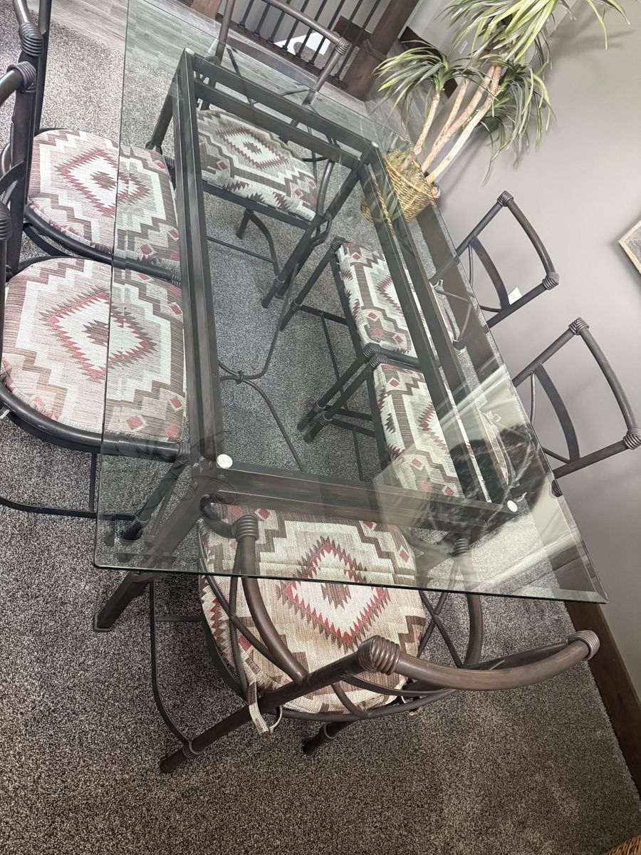 6 Chair Glass table