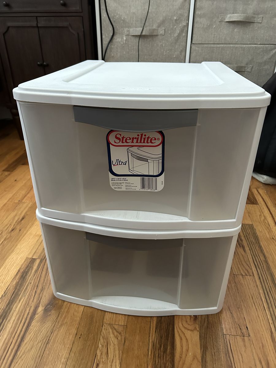 2 Sterilite Stackable Drawer Organizer