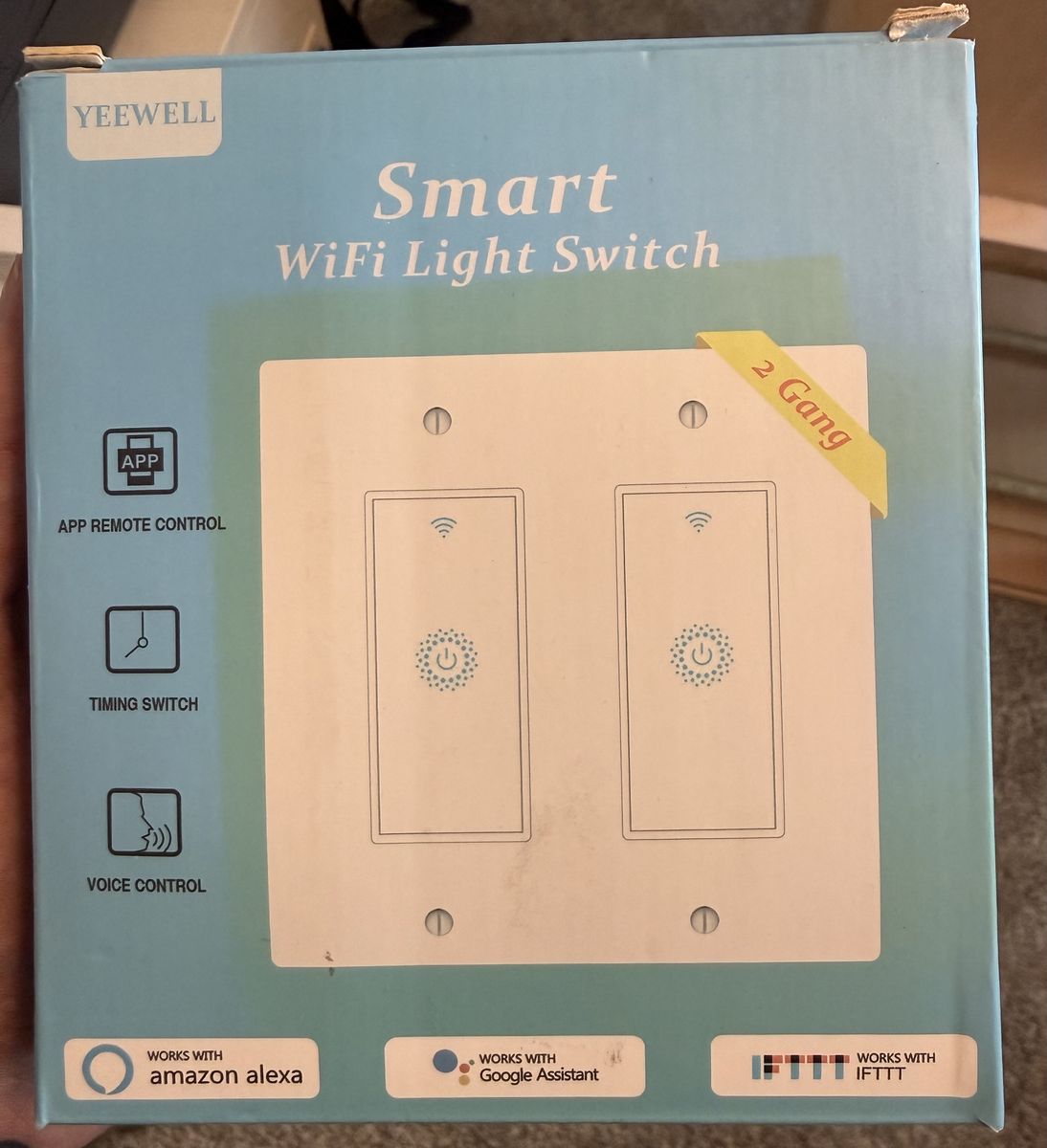 Smart Double Wall Switch (2 Switches in One)
