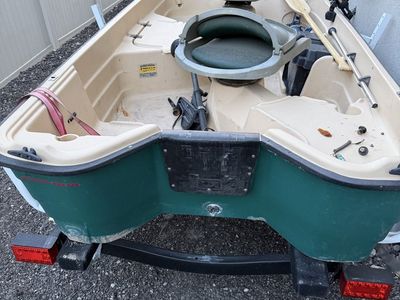 Used Pelican Predator 103 Jon Boat Fishing Boat with Trolling Motor and Trailer
