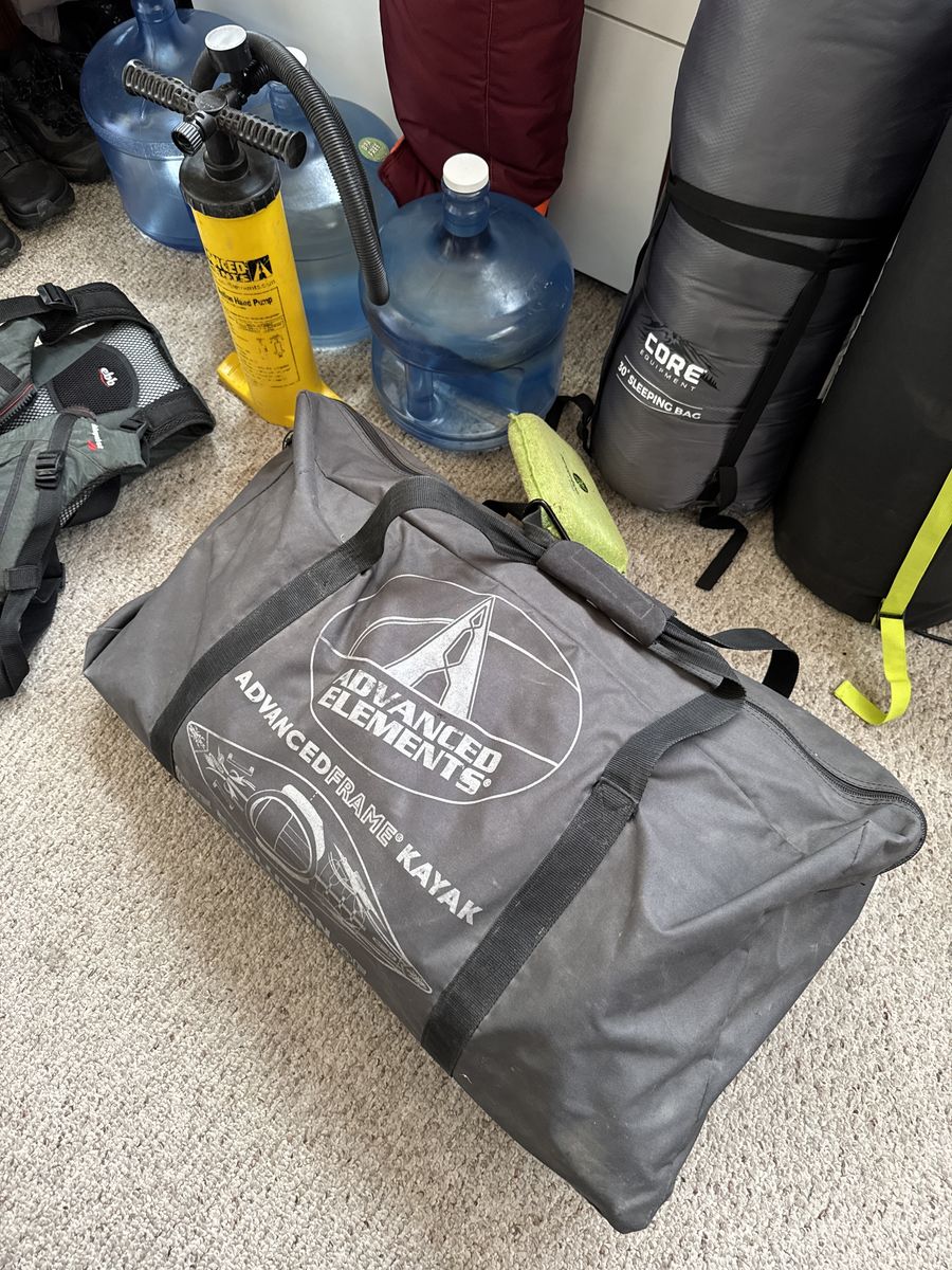 Advanced Elements Inflatable Kayak plus paddle and vest