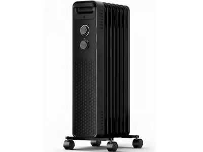 1500 Watt Portable Oil-Filled Space Heater with Overheat Protection in Black