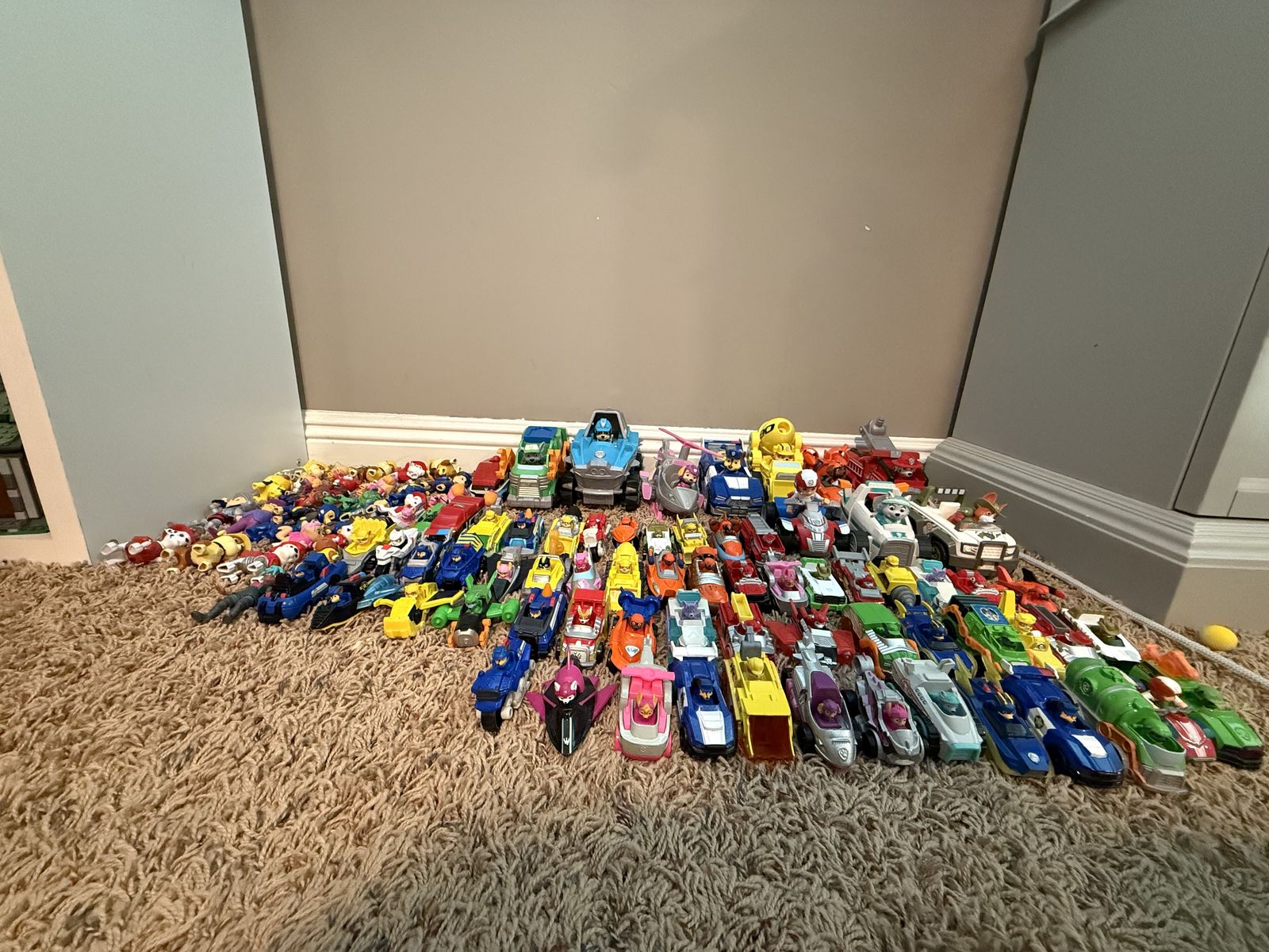 Paw Patrol Toy Vehicles and Action Figures Lot - Used Good
