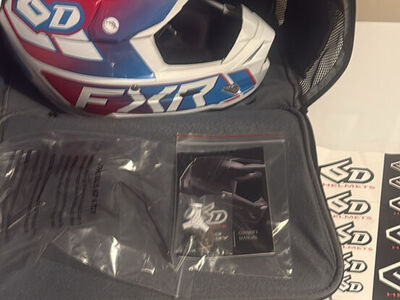 6D ATR-3 FXR small helmet Blue Razz / White