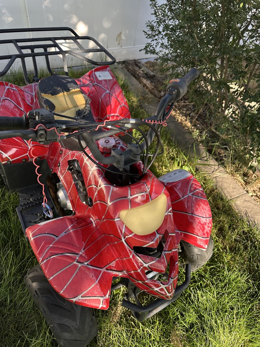 Spiderman Red Kids ATV 4-Wheeler (Untested - For Parts/Repair)