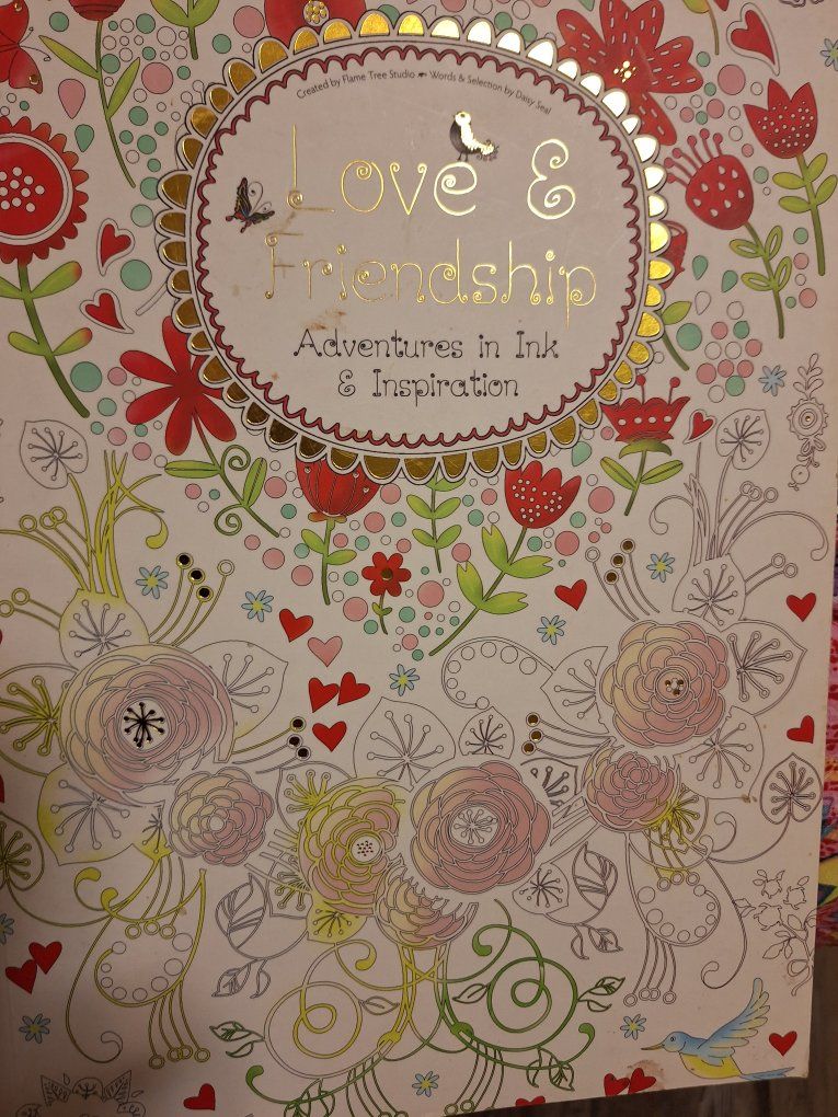 4 Adult coloring books . New Perfect condition.