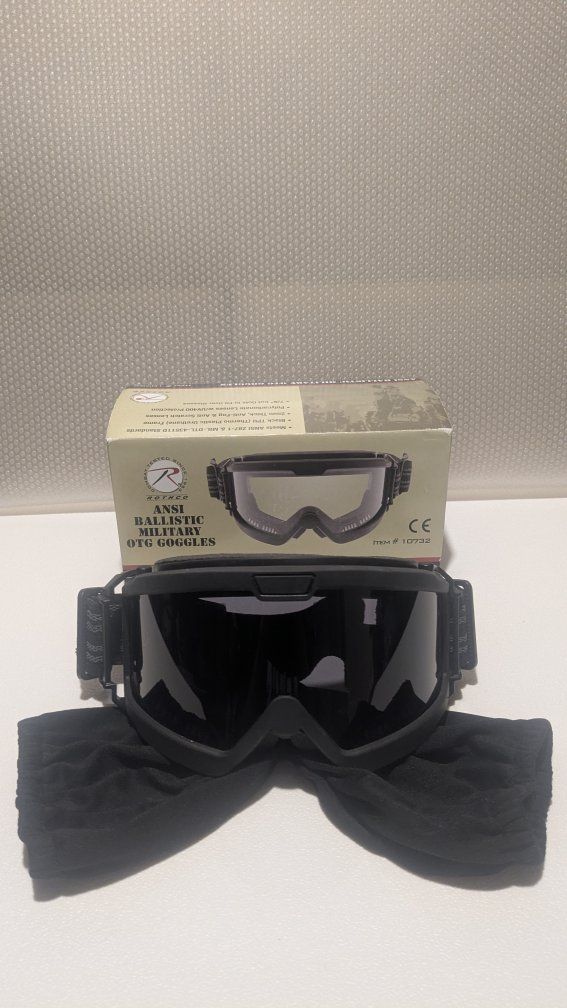 Rothco ANSI Ballistic Military OTG Goggles - Anti-Fog, Anti-Scratch, UV400, Fits Over Glasses