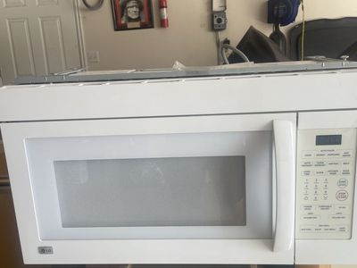 LG White Over-the-Range Microwave Oven - Excellent Condition
