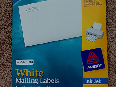 Avery Self-Stick, White Mailing Labels