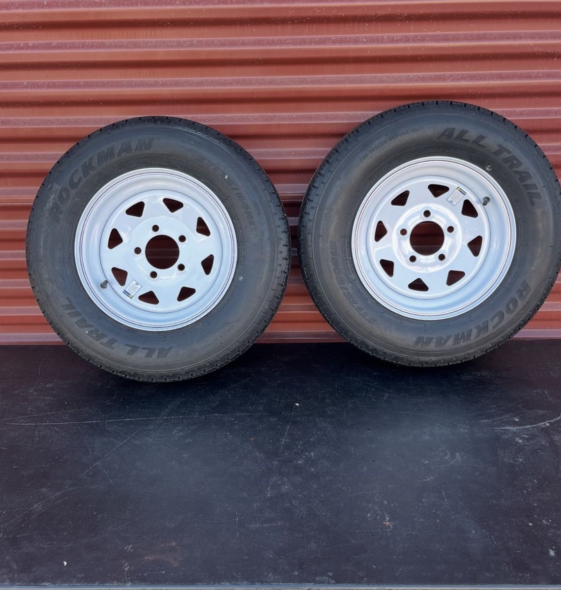 Set Of 2 175/80 R Trailer Tires With Wheels New