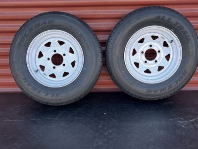Set Of 2 175/80 R Trailer Tires With Wheels New