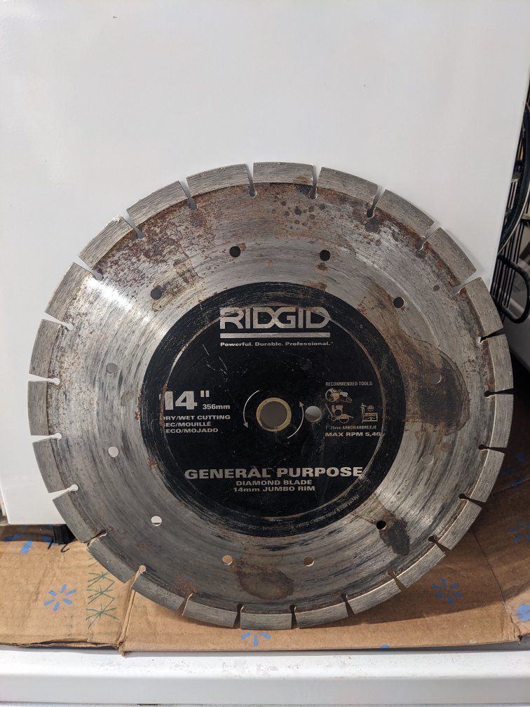14" Ridgid diamond saw blade