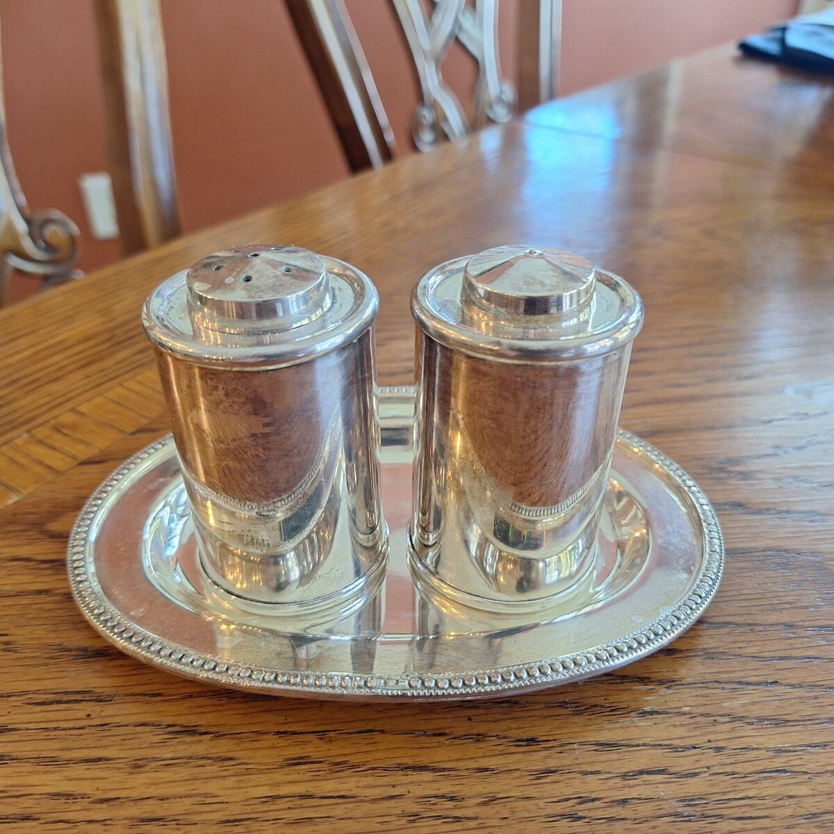 Beautiful Silver-plated Salt and Pepper Shakers