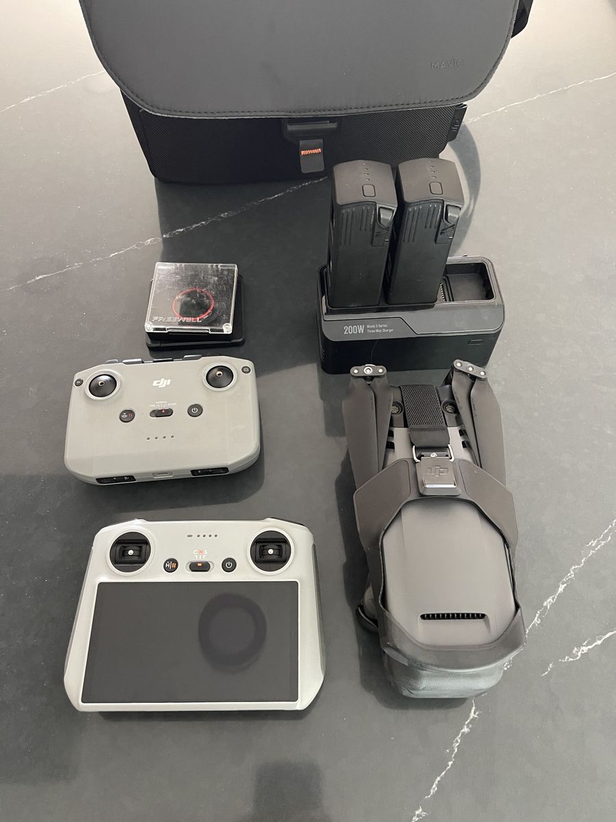 DJI Mavic 3 drone with RC Pro controller and 3 batteries