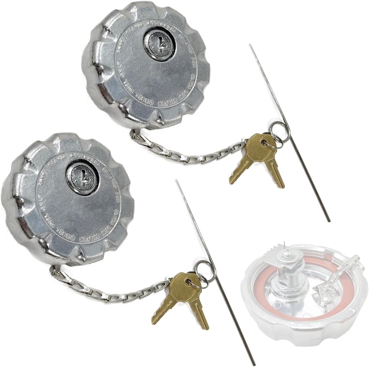 3" Truck Fuel Tank Cap, Locking Diesel Fuel Cap Fit for Volvo VN & VNL Heavy Truck Models