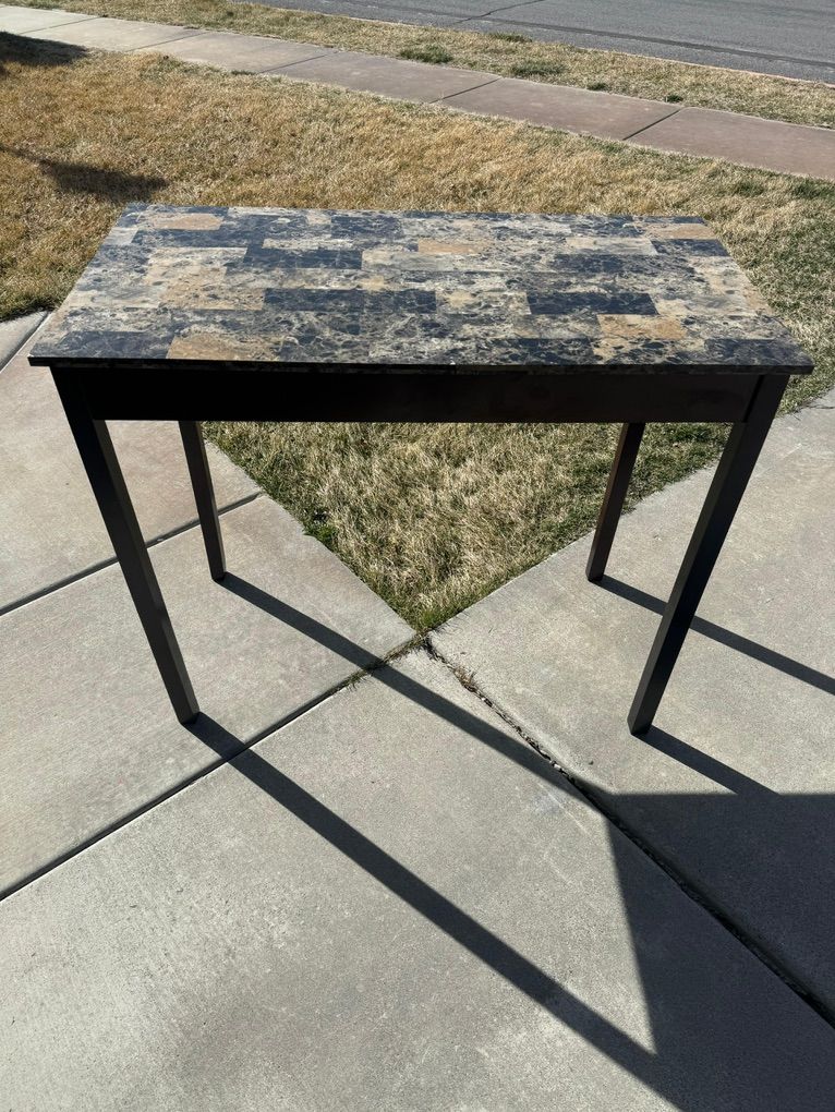 Faux Marble Entryway Table (Like New)