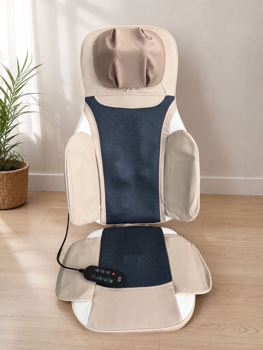 NEW Shiatsu Back & Neck Massage Chair Pad with Heat, Compression & Vibration (in box)