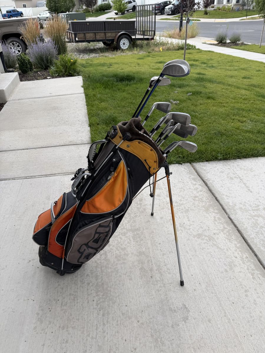 Golf clubs and Ogio Stand bag