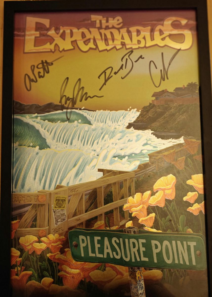 THE EXPENDABLES Pleasure Point SIGNED Foil poster 11X17"